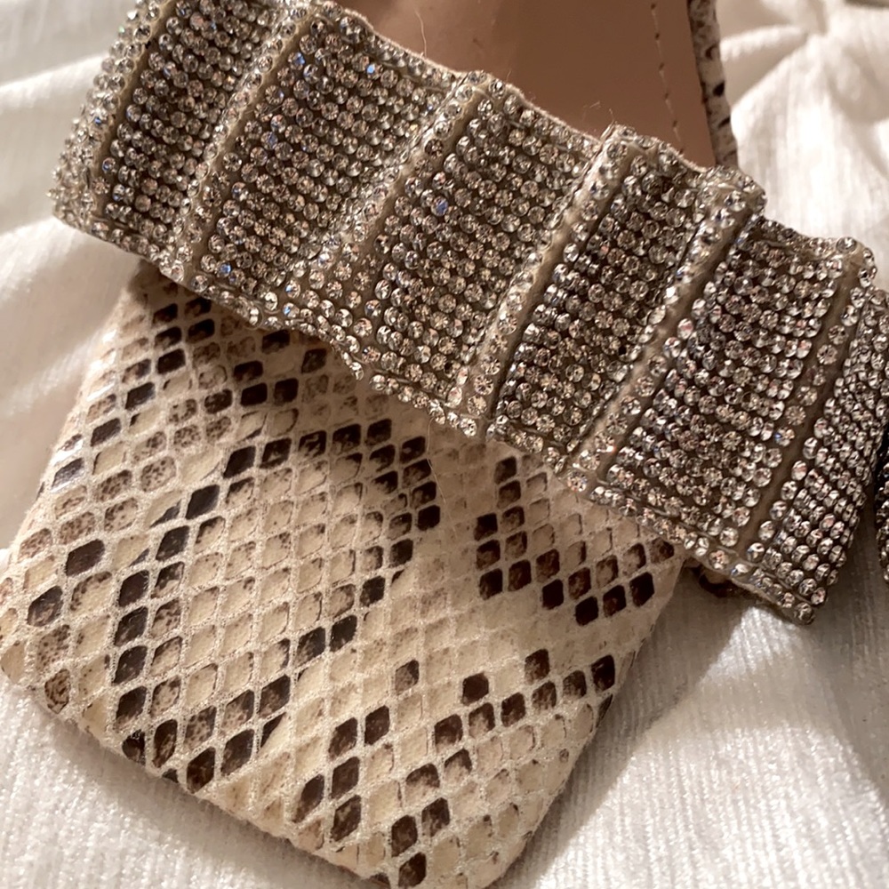 Cape Robbin Kessica Snake High Heel Open Toe Strap Rhinestone Pump Sandal 8.5 - Picture 2 of 7